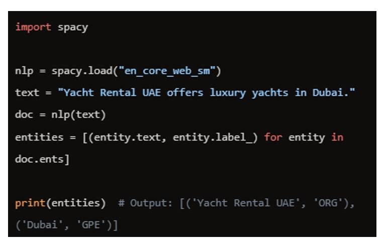 Case study for Yacht Rental UAE by Never Stop Media to optimize NLP and Semantic SEO using Python step 4